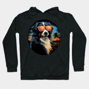 Retro Wave Australian Shepherd Dog Shirt Hoodie